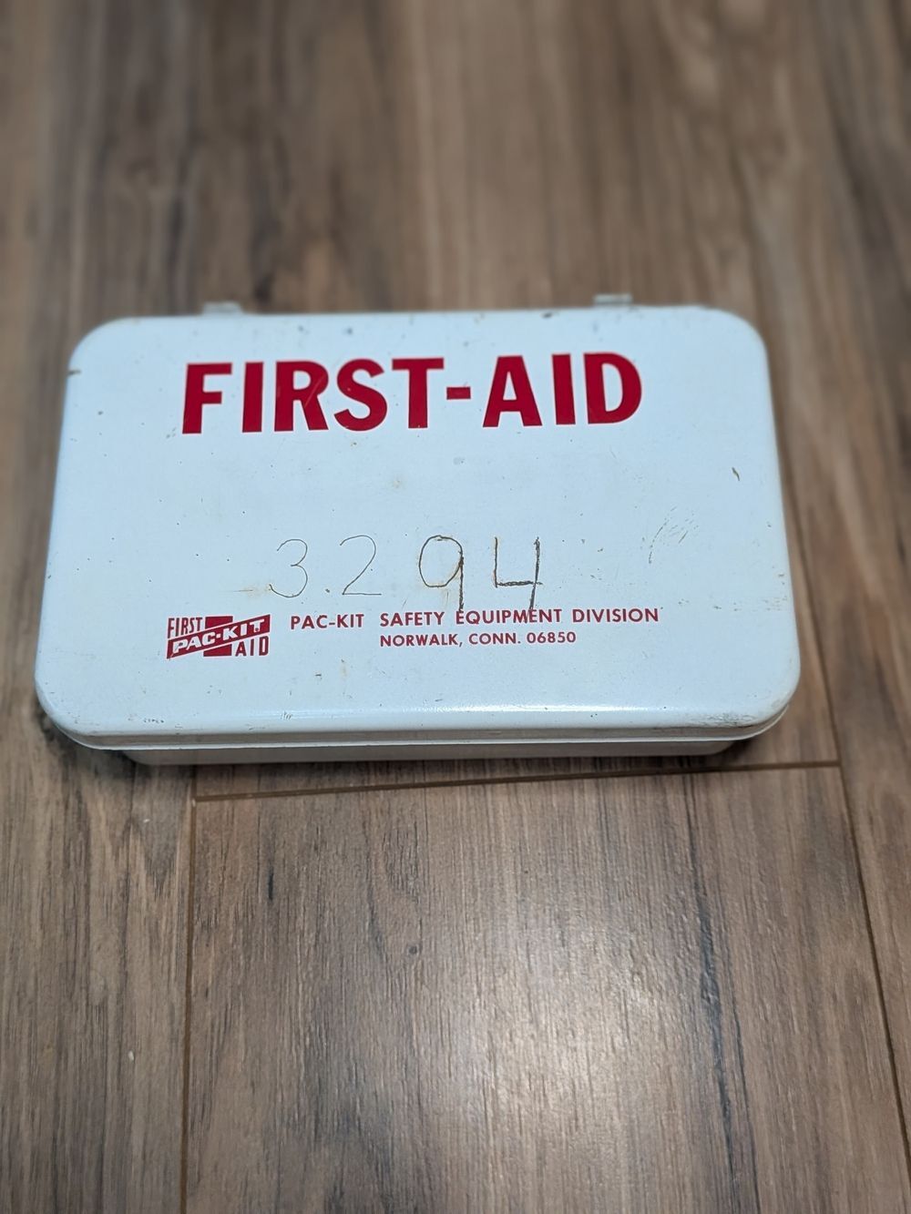 Pac Kit Metal Box First Aid Kit, Vintage